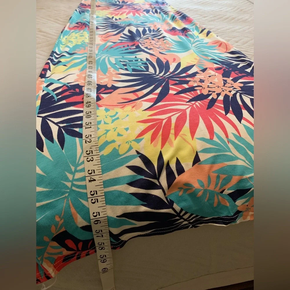 NWT Boohoo Tropical Multicolor Sleeveless Scoop Neck Maxi Dress Size 10 Vacation